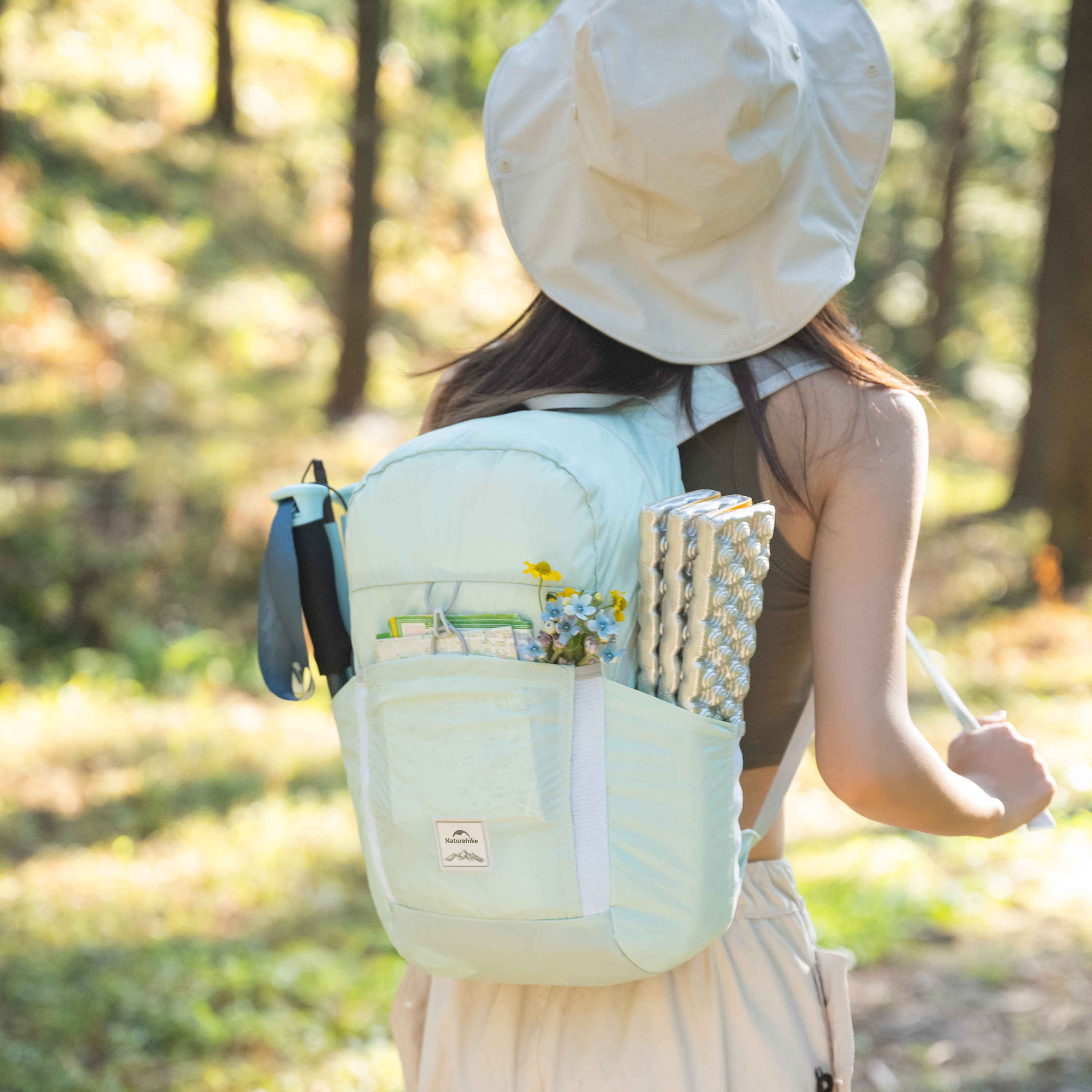 Naturehike ultralight sbalitelný batoh 22l 170g - mentolový